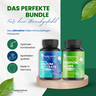 Nahrungsergänzung für Darmgesundheit - Bundle aus Propionsäure und Natriumbutyrate