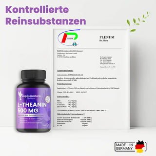 L-Theanin Kapseln - 500mg - Natürlich aus Grüntee