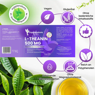 L-Theanin Kapseln - 500mg - Natürlich aus Grüntee