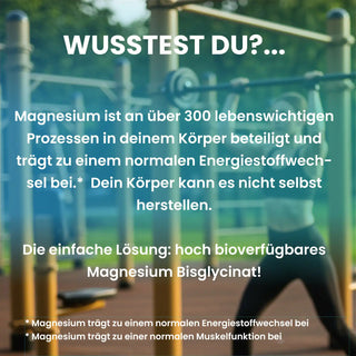 Magnesium Bisglycinat Kapseln - 360 Stück Hochdosiert