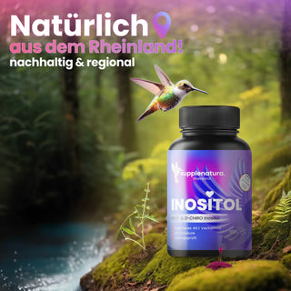 Myo-Inositol Kapseln - 40:1 mit D-Chiro-Inositol, Folsäure, B6 & Chrom