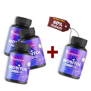 Myo-Inositol Kapseln - 40:1 mit D-Chiro-Inositol, Folsäure, B6 & Chrom