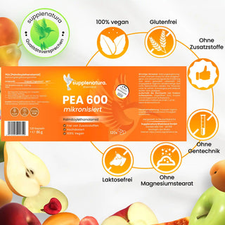  PEA Etikett und Inhaltsstoffe Palmitoylethanolamid Supplenatura