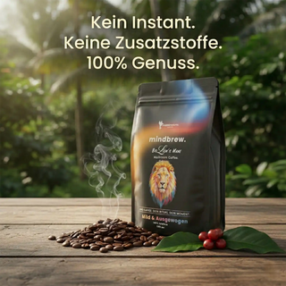 mindbrew. Pilzkaffee coffee Lions Mane - aus ganzen BIO Bohnen